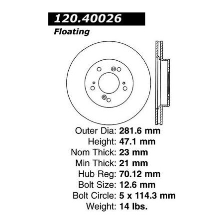 Centric StopTech Premium Cryostop Rotor; Front, StopTech 120.40026CRY